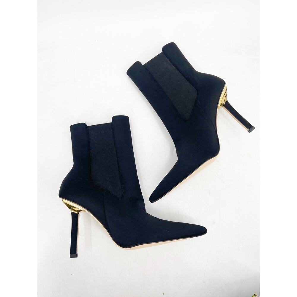 Good American High Kickstand Black‎ Stretch Pointed Toe Heeled Booties Size 11